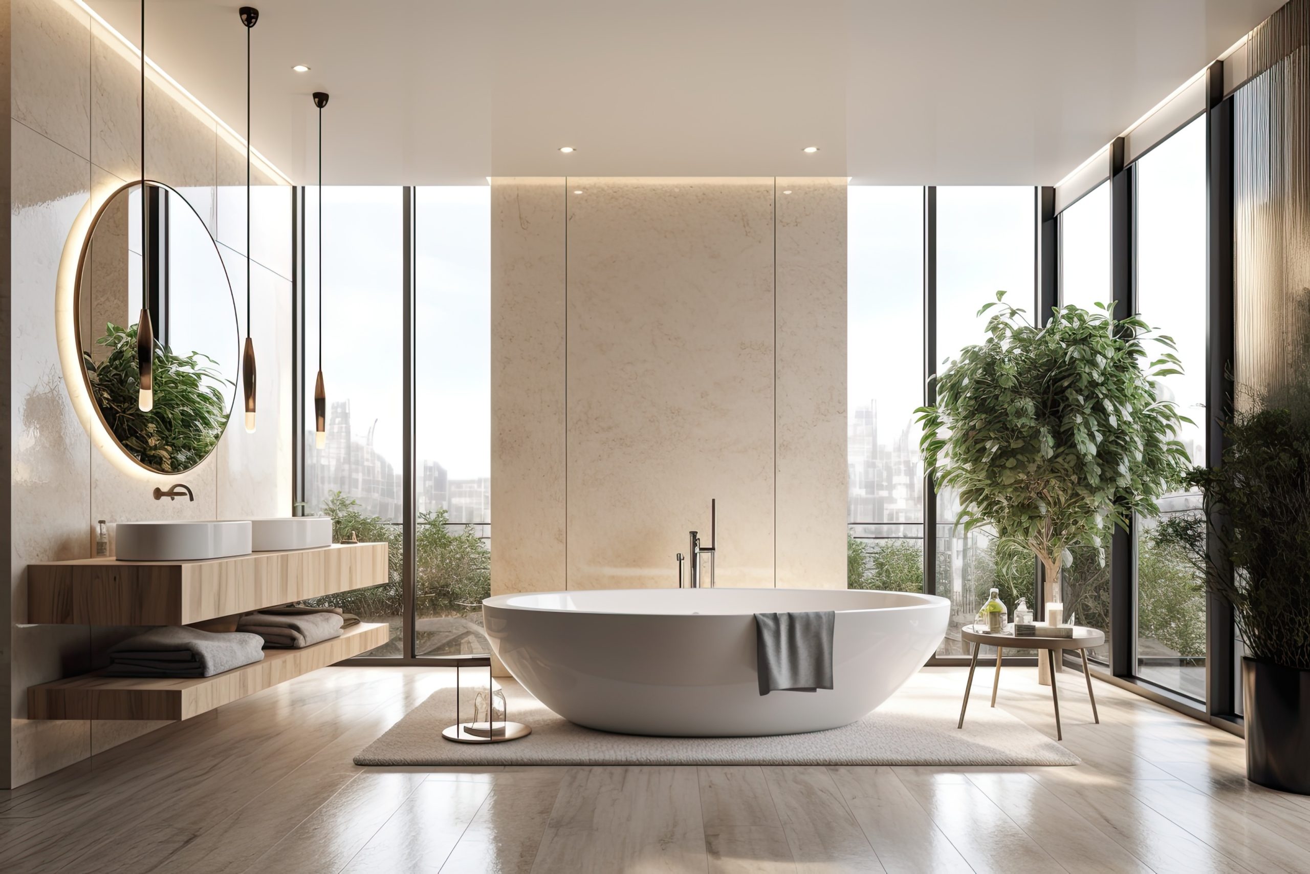 Free standing tub luxury bathroom ideas